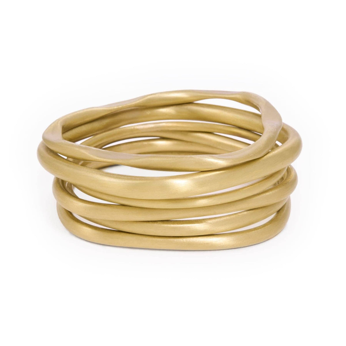 Campbell Bangle Set of 6 Matte Brass