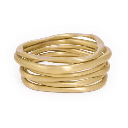 Campbell Bangle Set of 6 Matte Brass