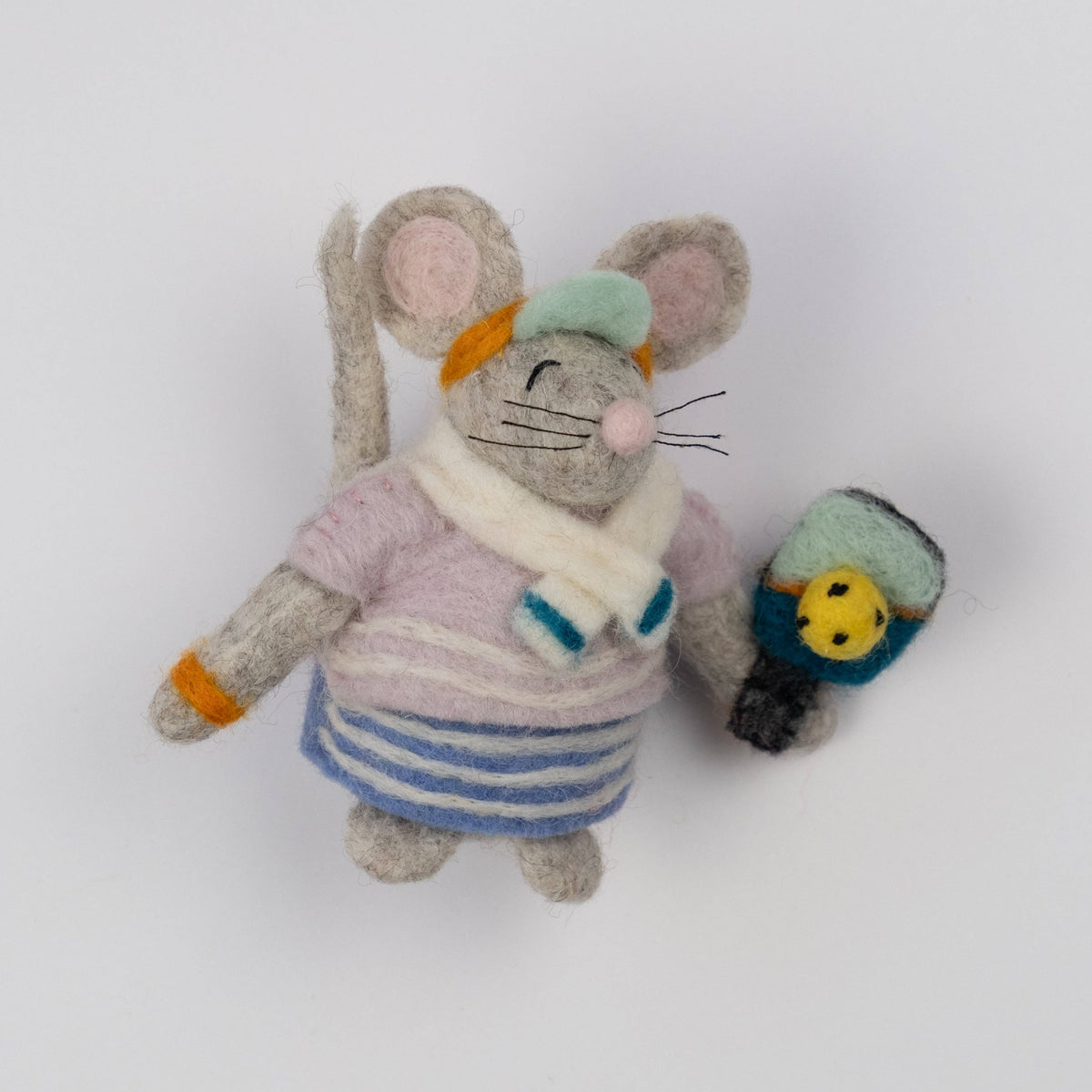 Felt Pickle Ball Mouse Ornament