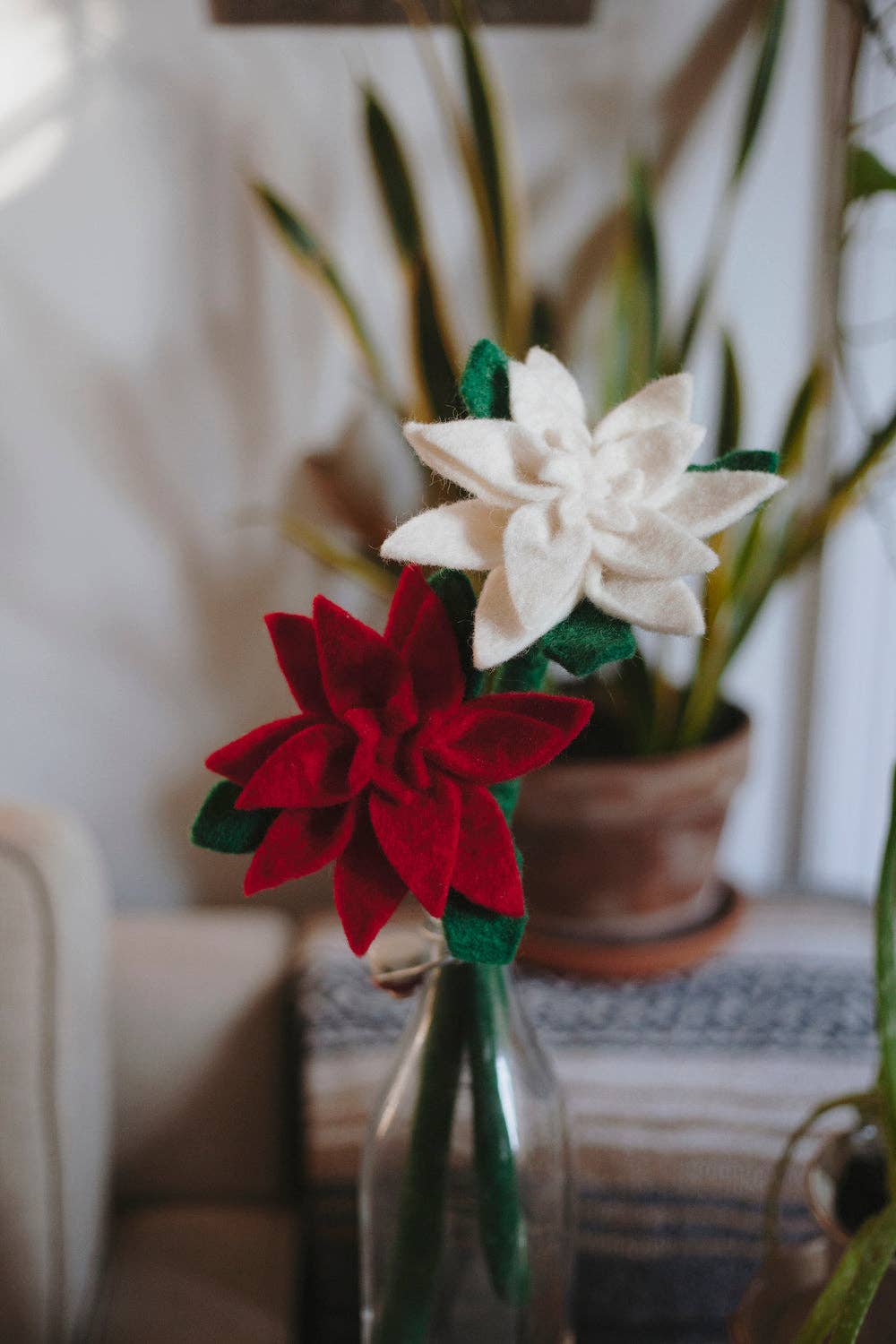 Felt Poinsettia Wand