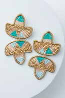 Beaded Lotus Earrings