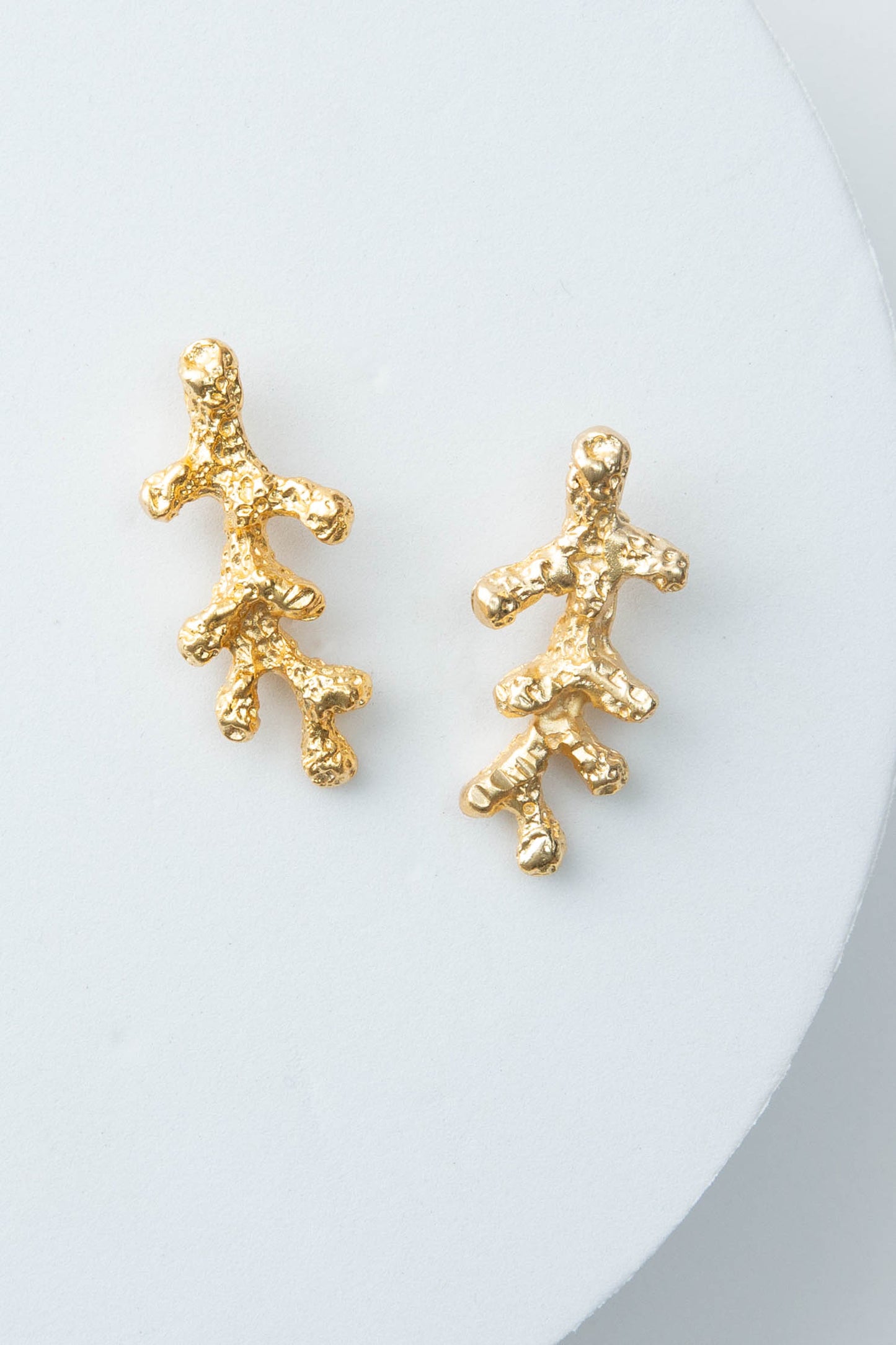 Casted Coral Earrings