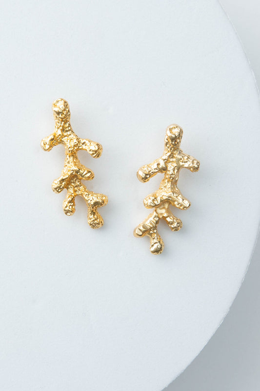 Casted Coral Earrings