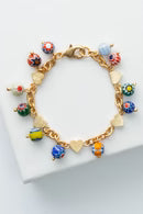 Glass Bauble Charm Bracelet