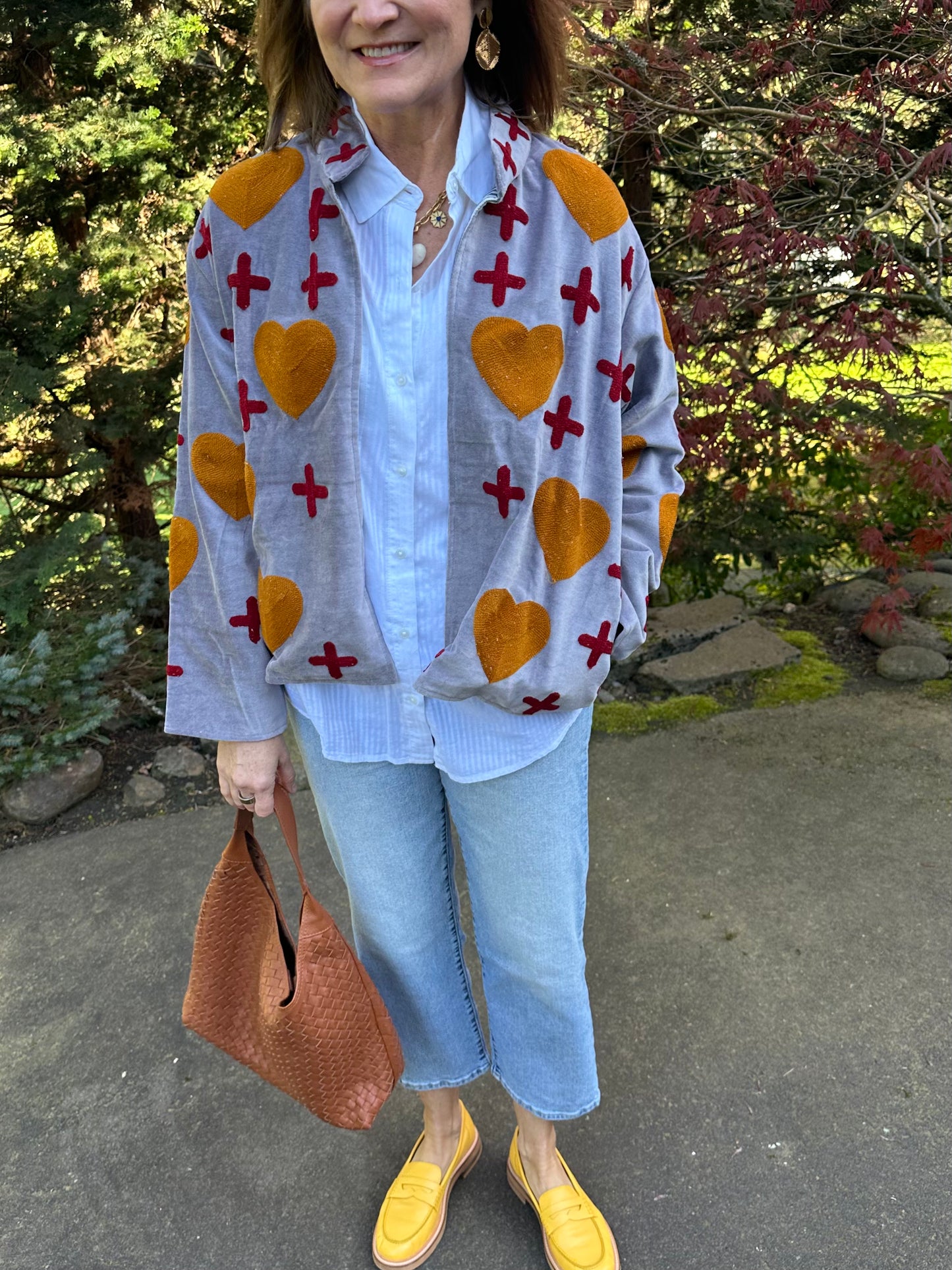 Velvet Suzani Embroidered Kimono Jacket | Boho Outerwear (Copy)