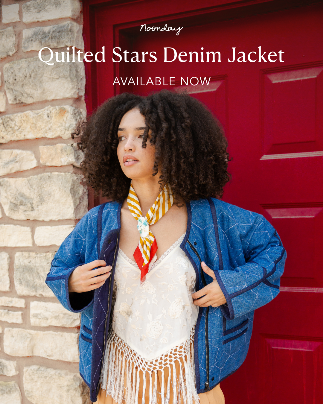 Quilted Stars Denim Jacket