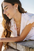 Porcelain Criss-Cross Studs