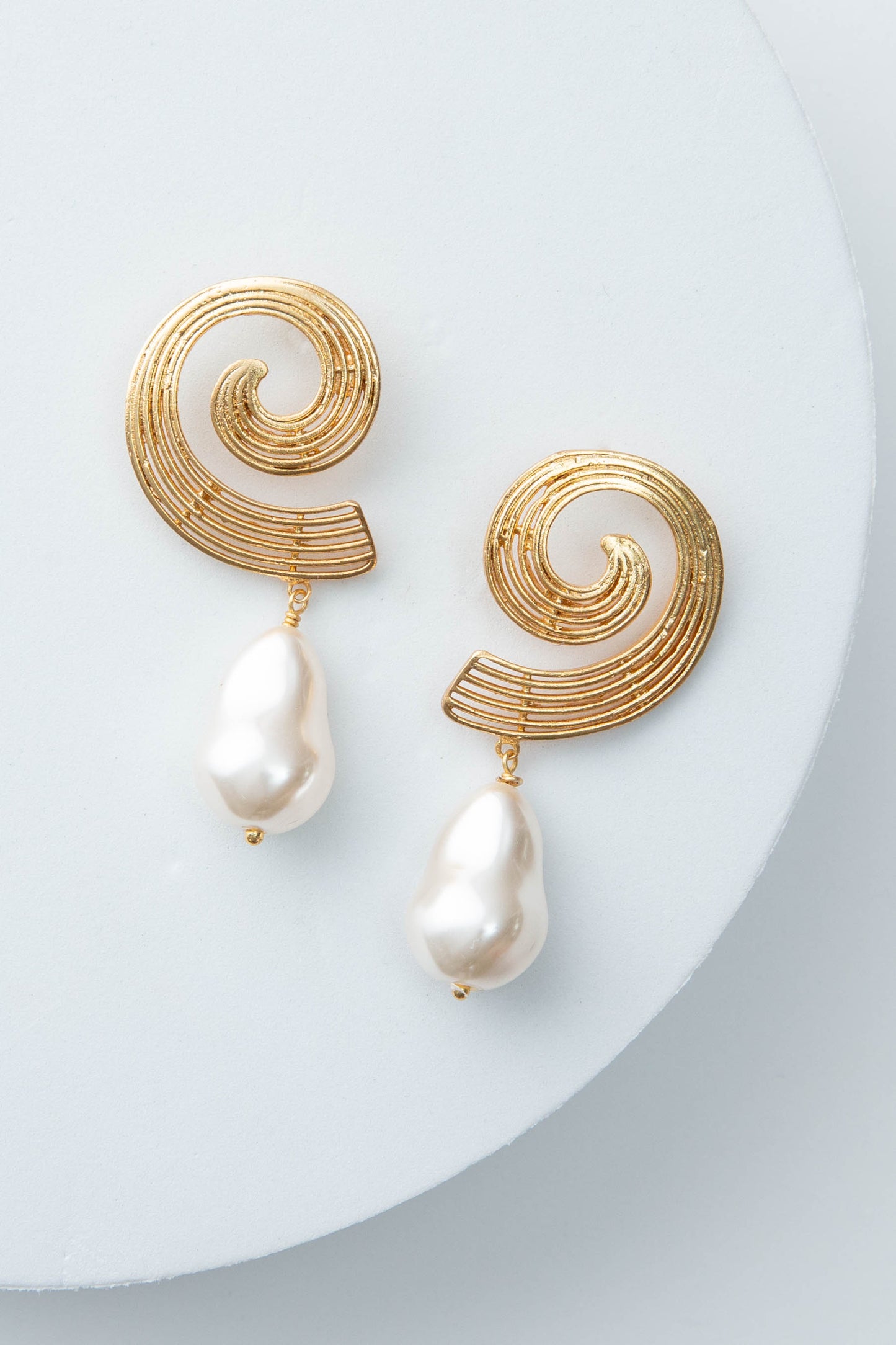 Pearl Swirl Earrings