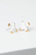 Porcelain Criss-Cross Studs