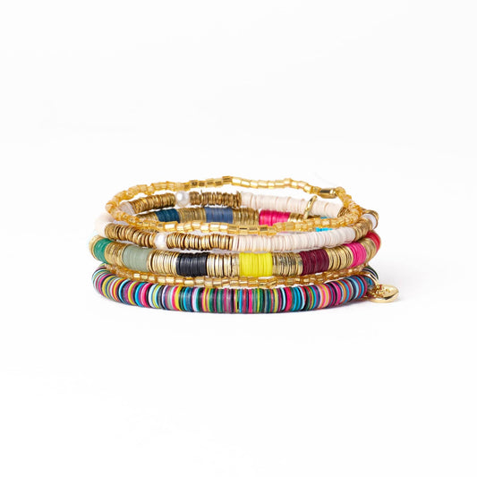 Grace Bracelet Stack of 5 - Multi Wholesale