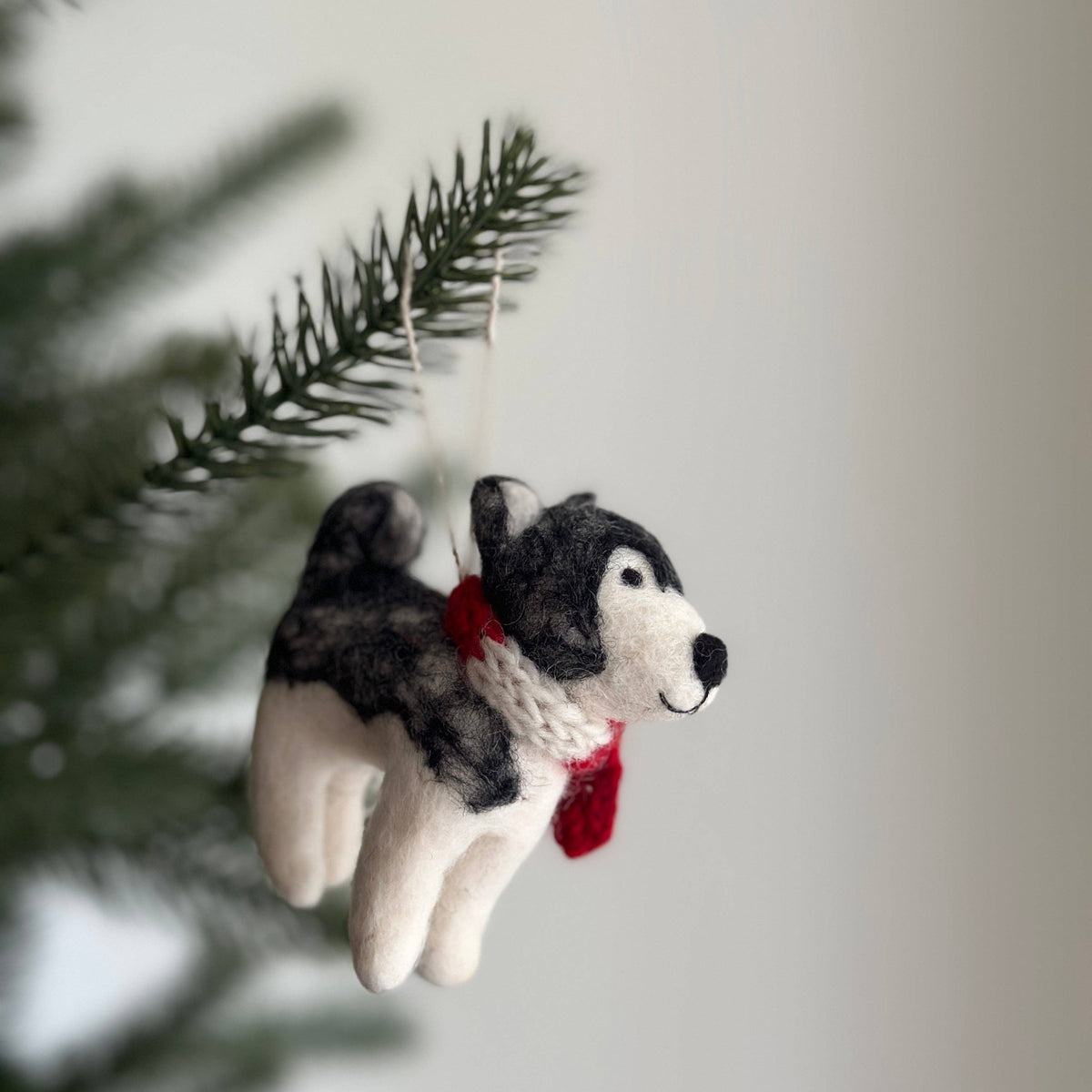 Felt Husky Ornament