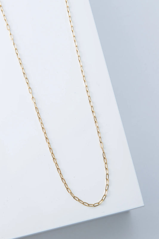 Dainty Paper Clip Chain Necklace