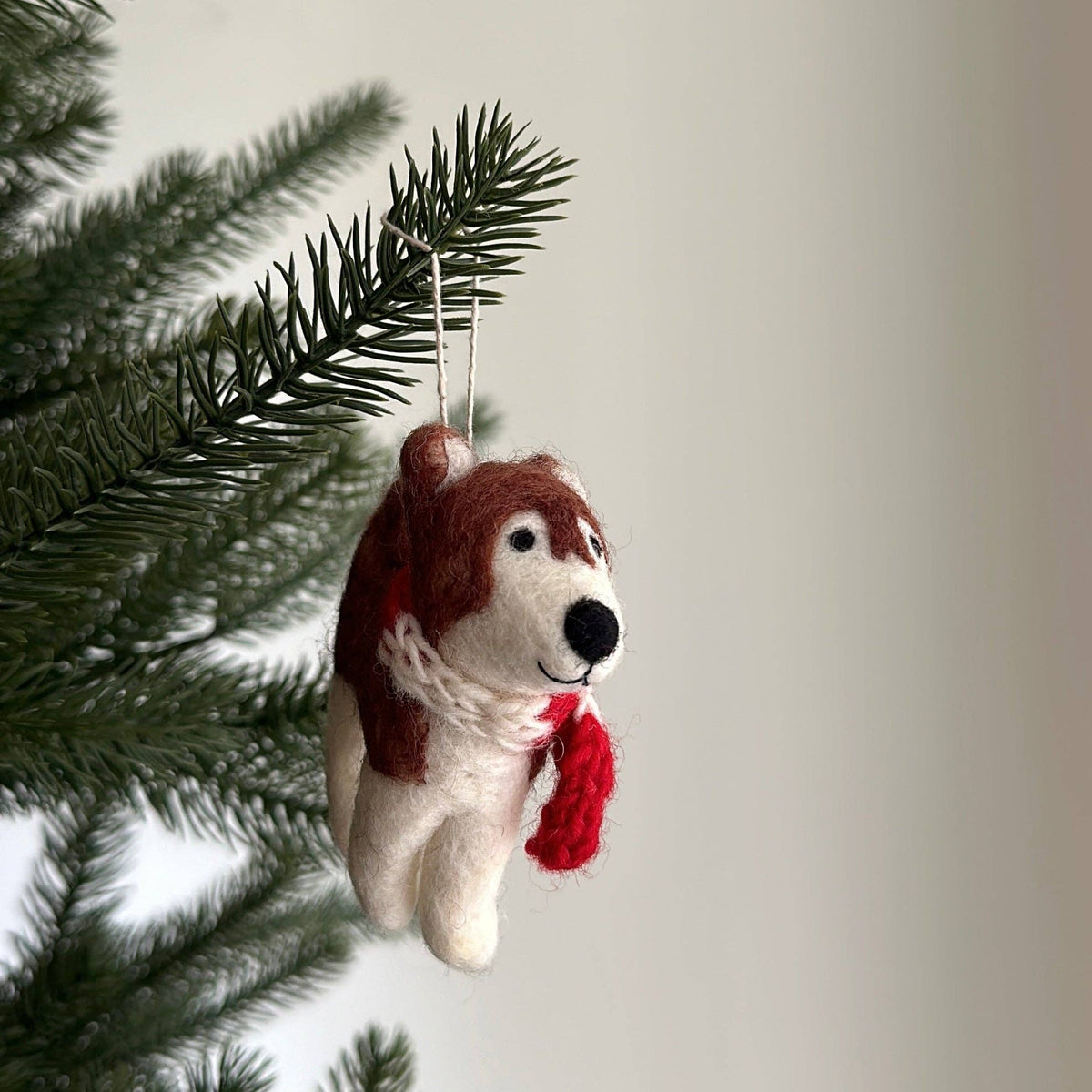 Felt Husky Ornament