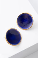 Halo Earrings, Indigo