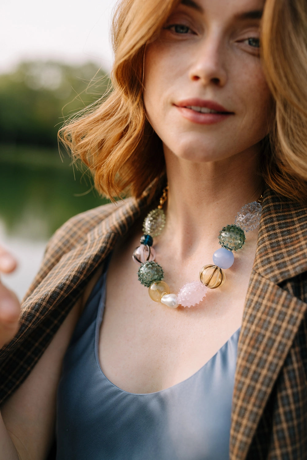 Iris Glass Blown Necklace