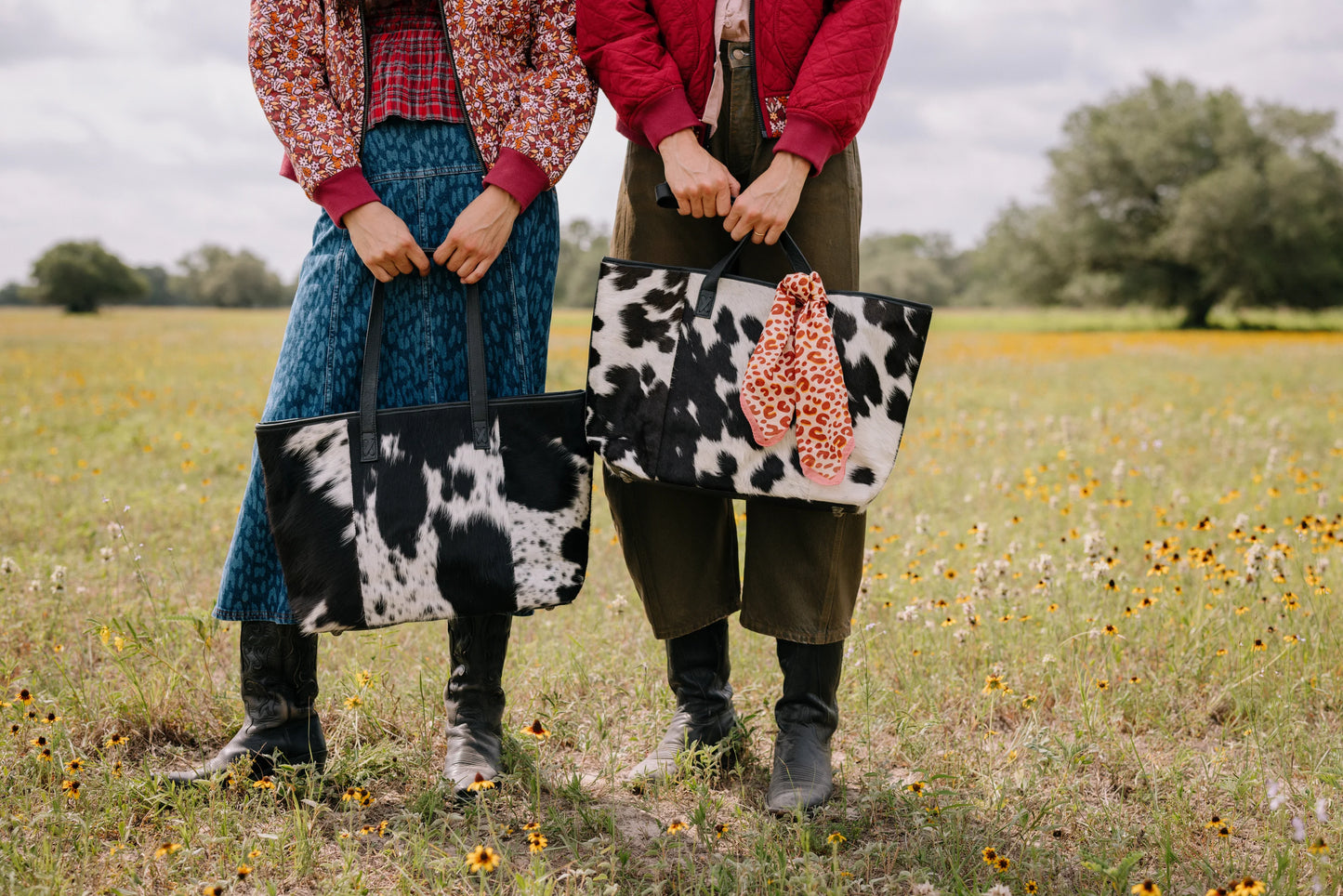 Modern Leather Tote, Cowhide