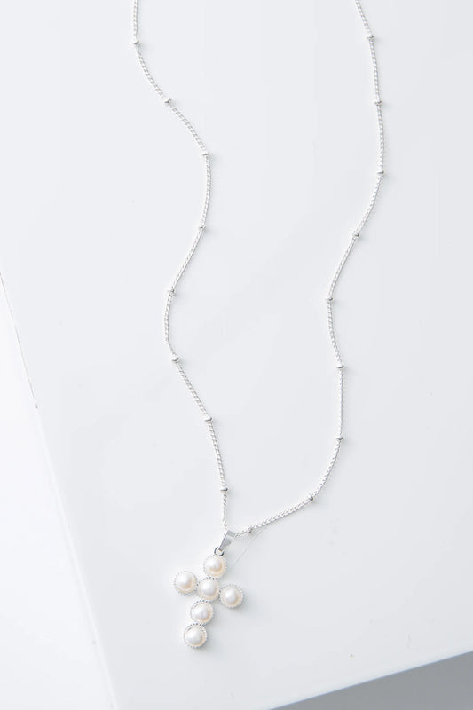 Pearl Cross Necklace