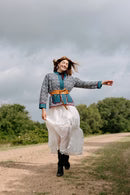 Reversible Quilted Jacket, Azul
