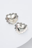 Puffy Scalloped Heart Earrings