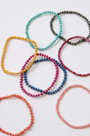 Tiny Paper Bead Bracelet Set of 8